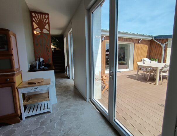 cuisine avec vue terrasse